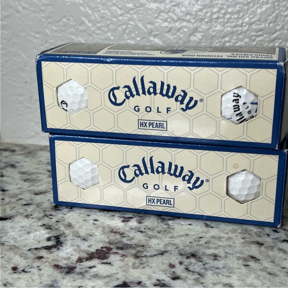 2 Boxes Callaway Golf HX Pearl Golf Balls 3 Pack Each Box